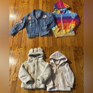 Set Of Three Hoodies and a Denim Jacket